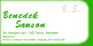 benedek samson business card